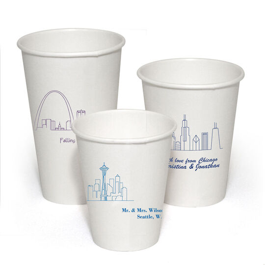 Design Your Own Skyline Paper Coffee Cups